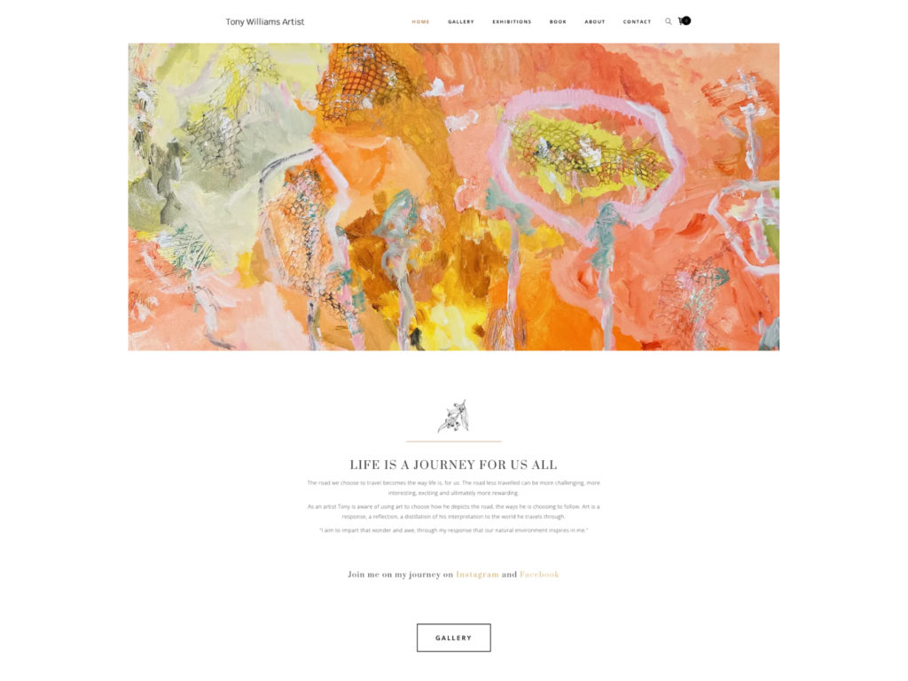 Custom-WordPress-website-Sydney-Tony-Williams-Artist