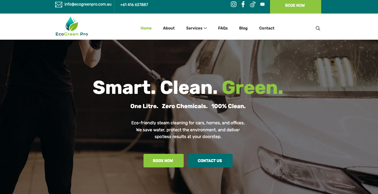 Custom-web-development-Sydney-EcoGreen-Pro-car-wash-booking-system